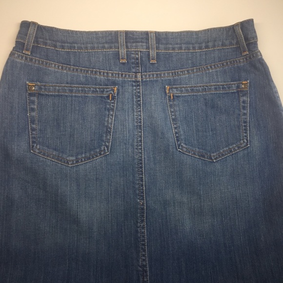 LL Bean Favorite Fit denim skirt, sz 8, NWOT - Picture 8 of 9